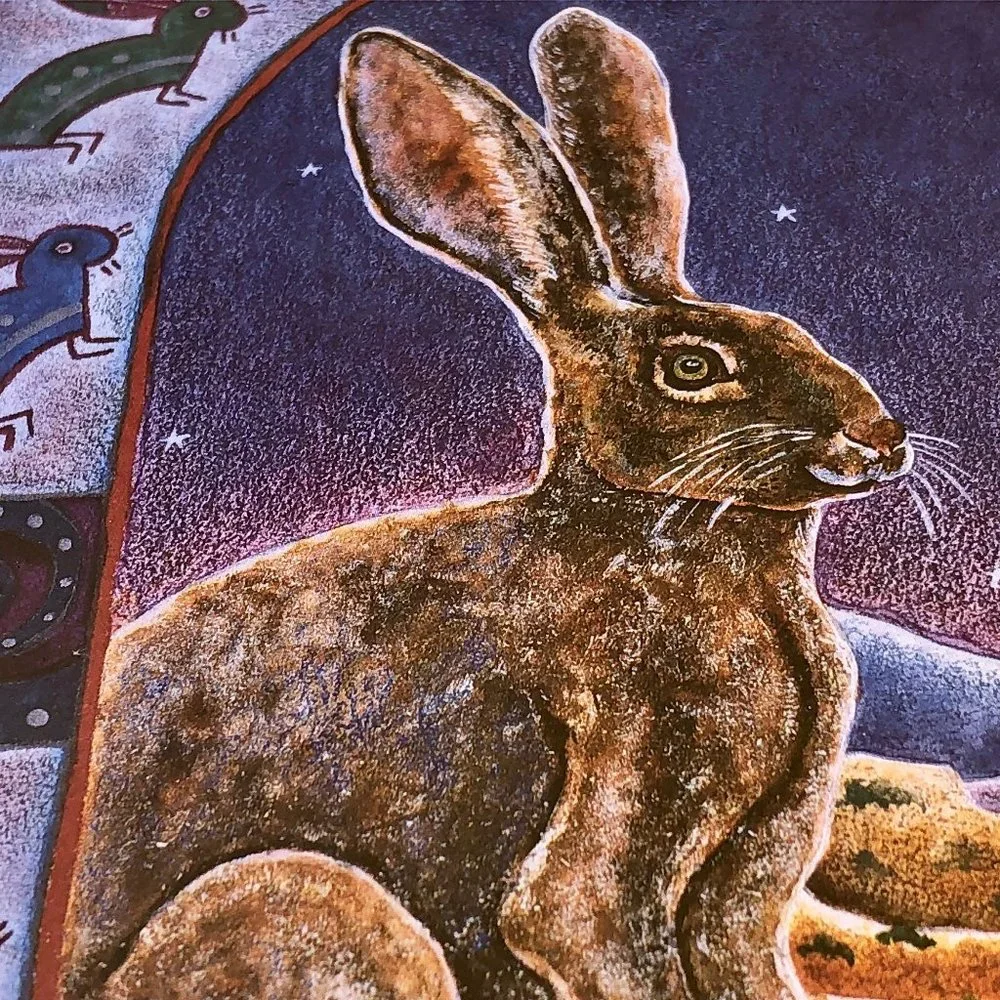 Barbara Nurallah Starkey Signed Rabbit Print JACK THE WISE 29/600 New Mexico